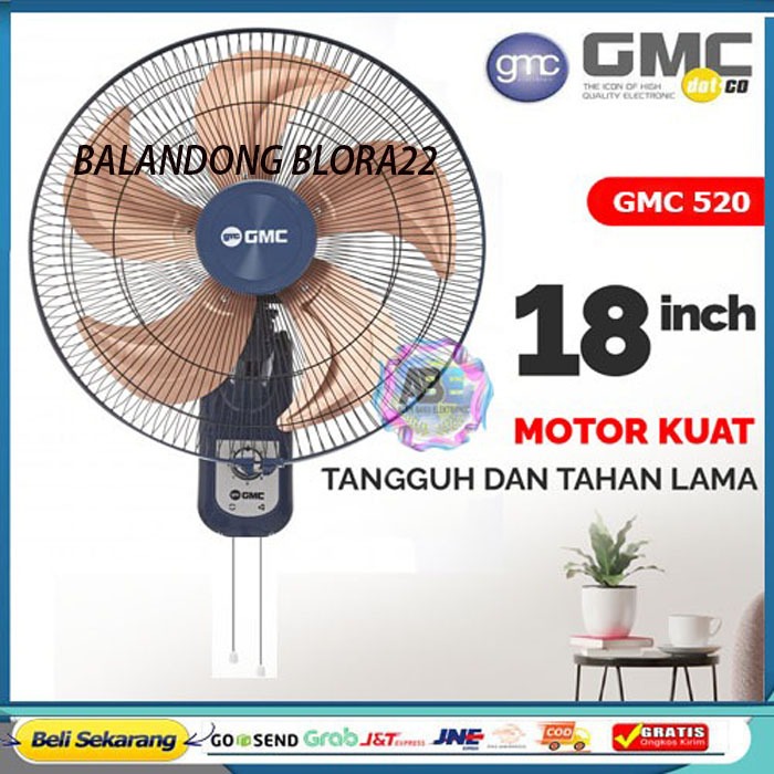 Jual Gmc Kipas Angin Dinding Besi Baling Gold Tornado Fan Gmc