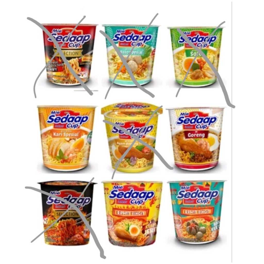 Jual Cod Sedap Mie Cup Varian Rasa 1 Dus Isi 12 Pcs Mie Instan Cup