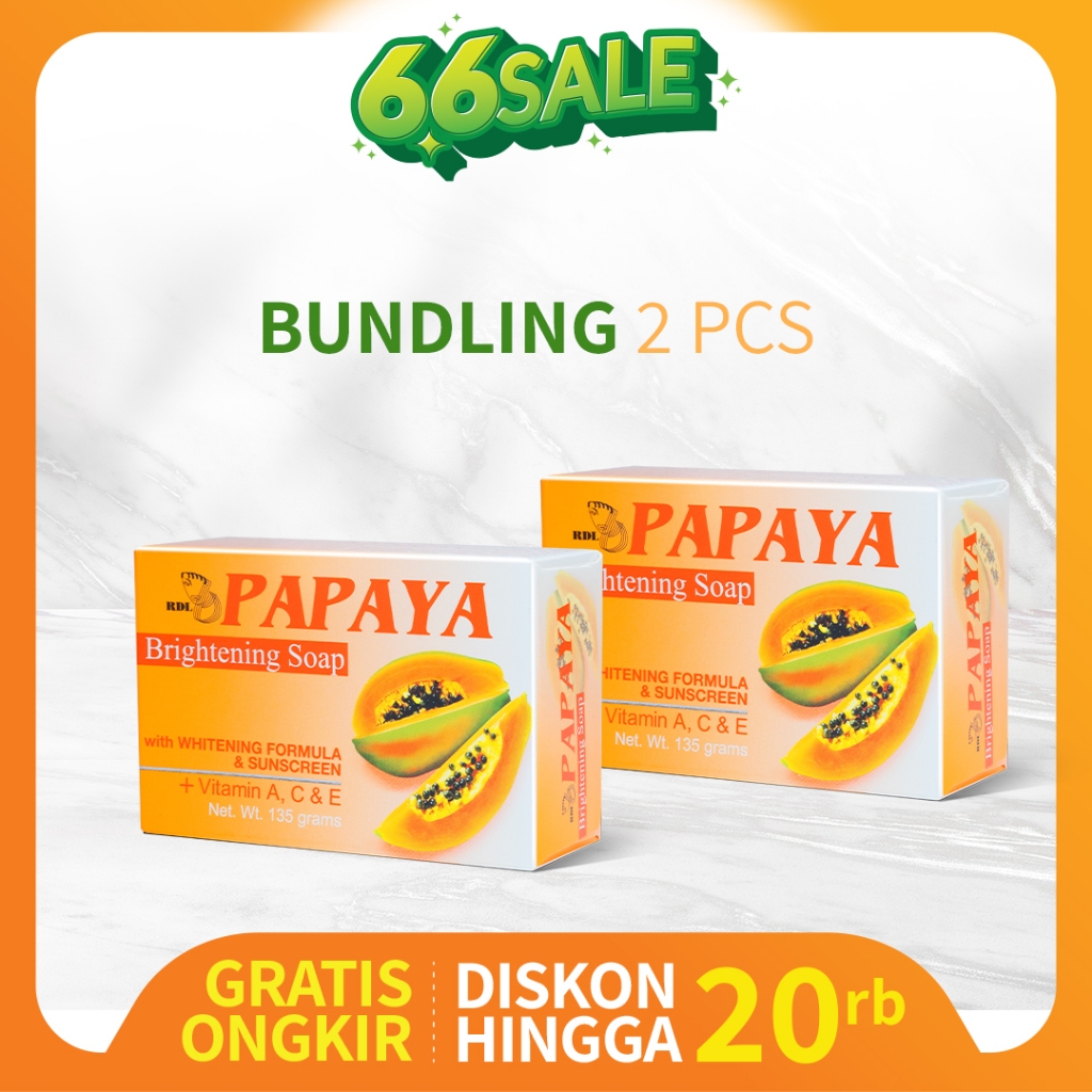 Jual Sabun Pepaya RDL 2PCS Original 100 BPOM Asli Philippines Papaya