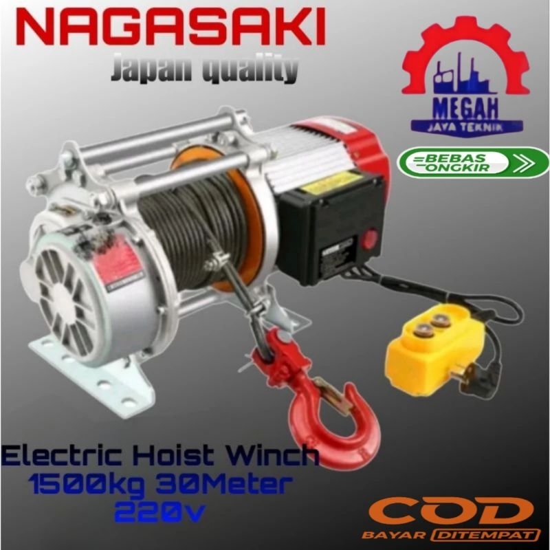 Jual Electric Mini Hoist Winch Kg X Meter Phase Nagasaki