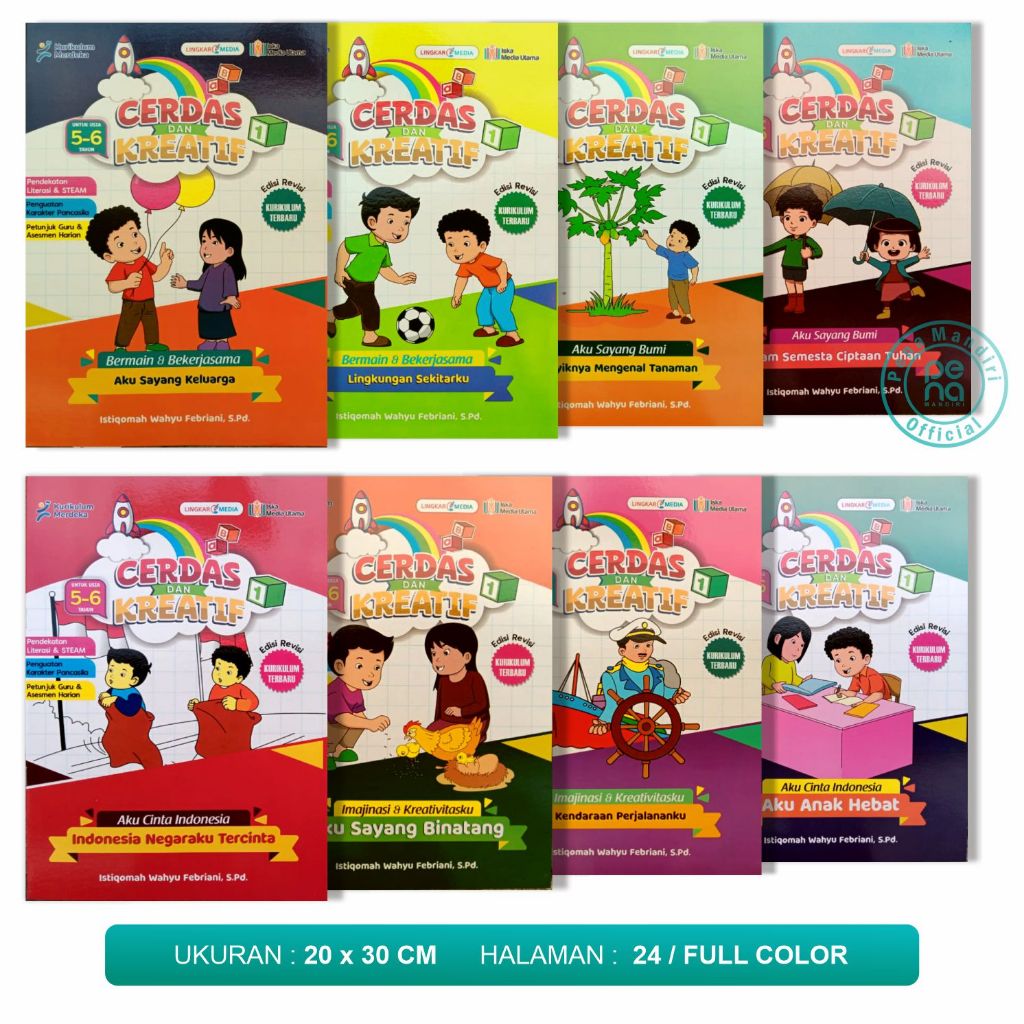 Jual Buku Paket Tematik Isi 8 Buku TK A 4 5 Taun TK B 5 6 Taun