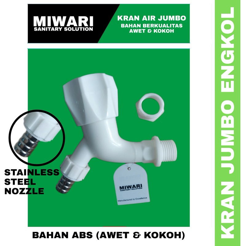 Jual Kran Air Tembok Jumbo Plastik Taman Multi Inch Putih