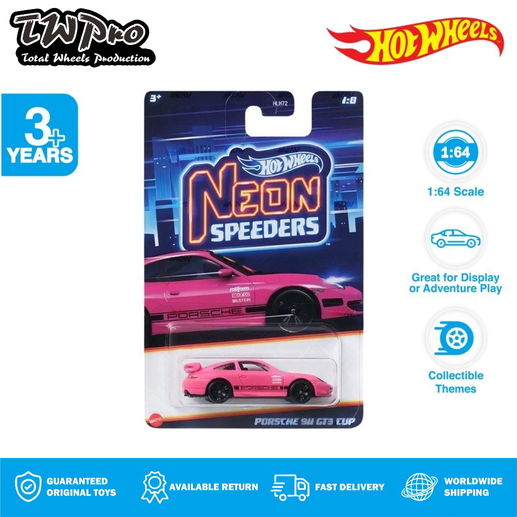 Jual Hot Wheels Neon Speeders Porsche GT Cup Pink TWPro Shopee Indonesia