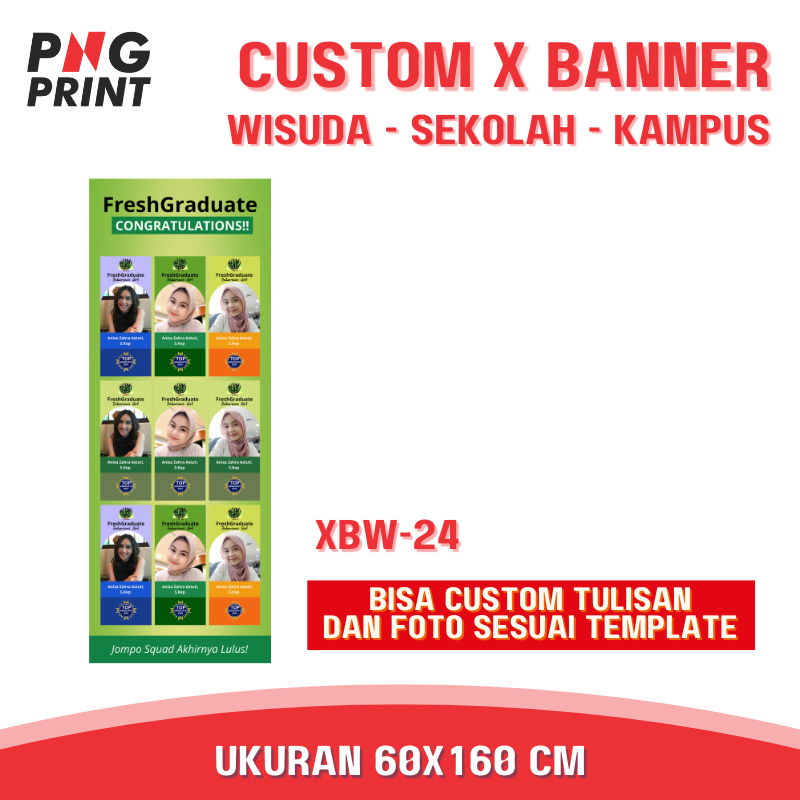 Jual Part Cetak X Banner Sidang Wisuda Free Template Desain Stand