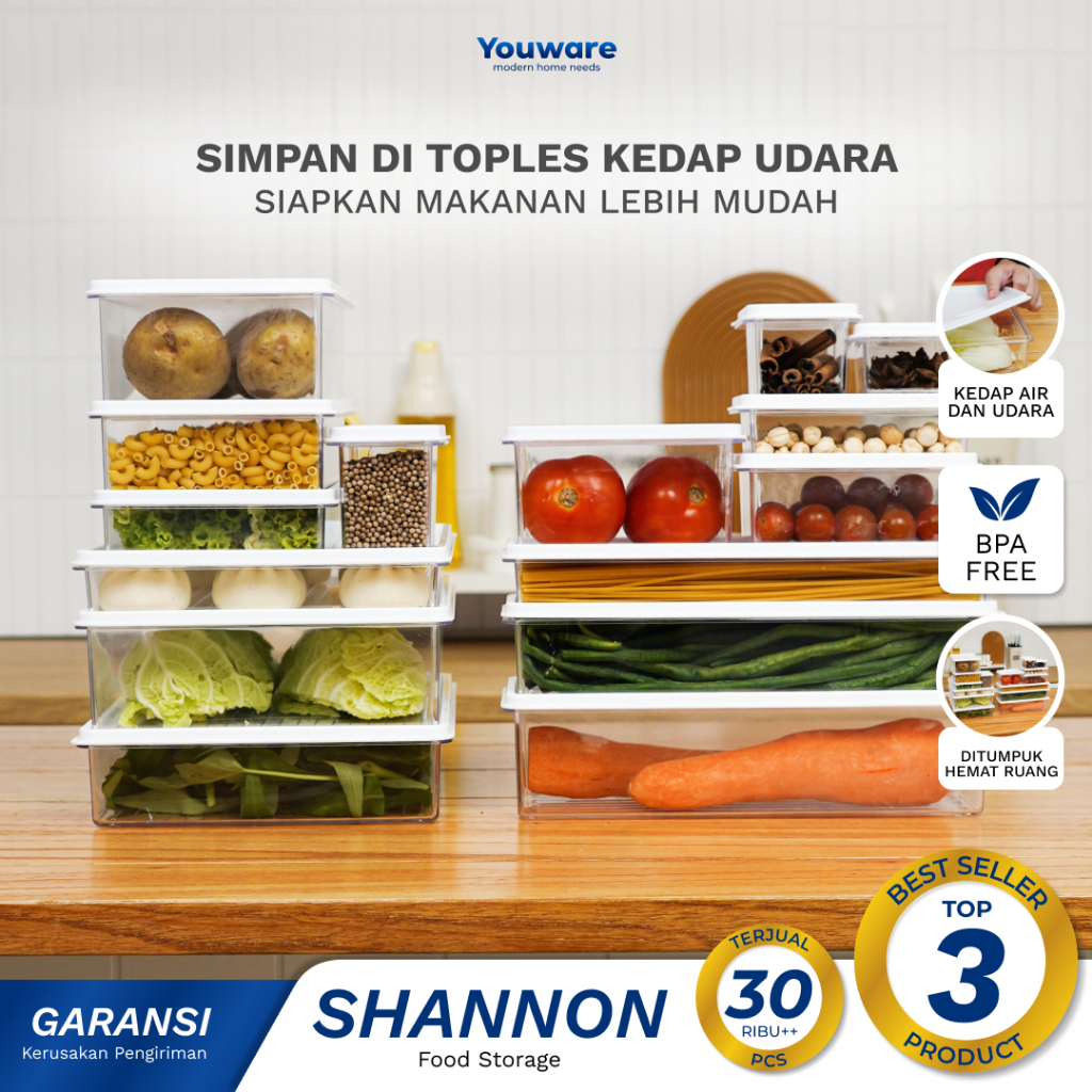 Jual Youware Shannon Set Food Preparation Kotak Penyimpanan Makanan