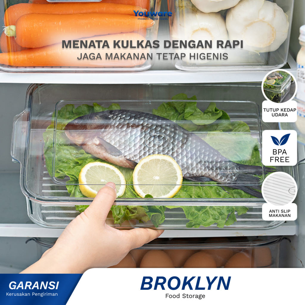 Jual Youware Broklyn Box Acrylic Wadah Sayur Kontainer Makanan