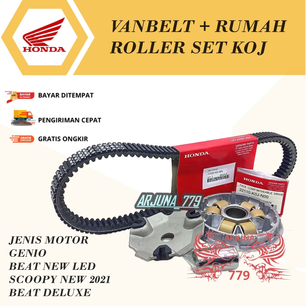 Jual PAKET VANBELT RUMAH ROLLER ASSY SET HONDA GENIO BEAT NEW LED