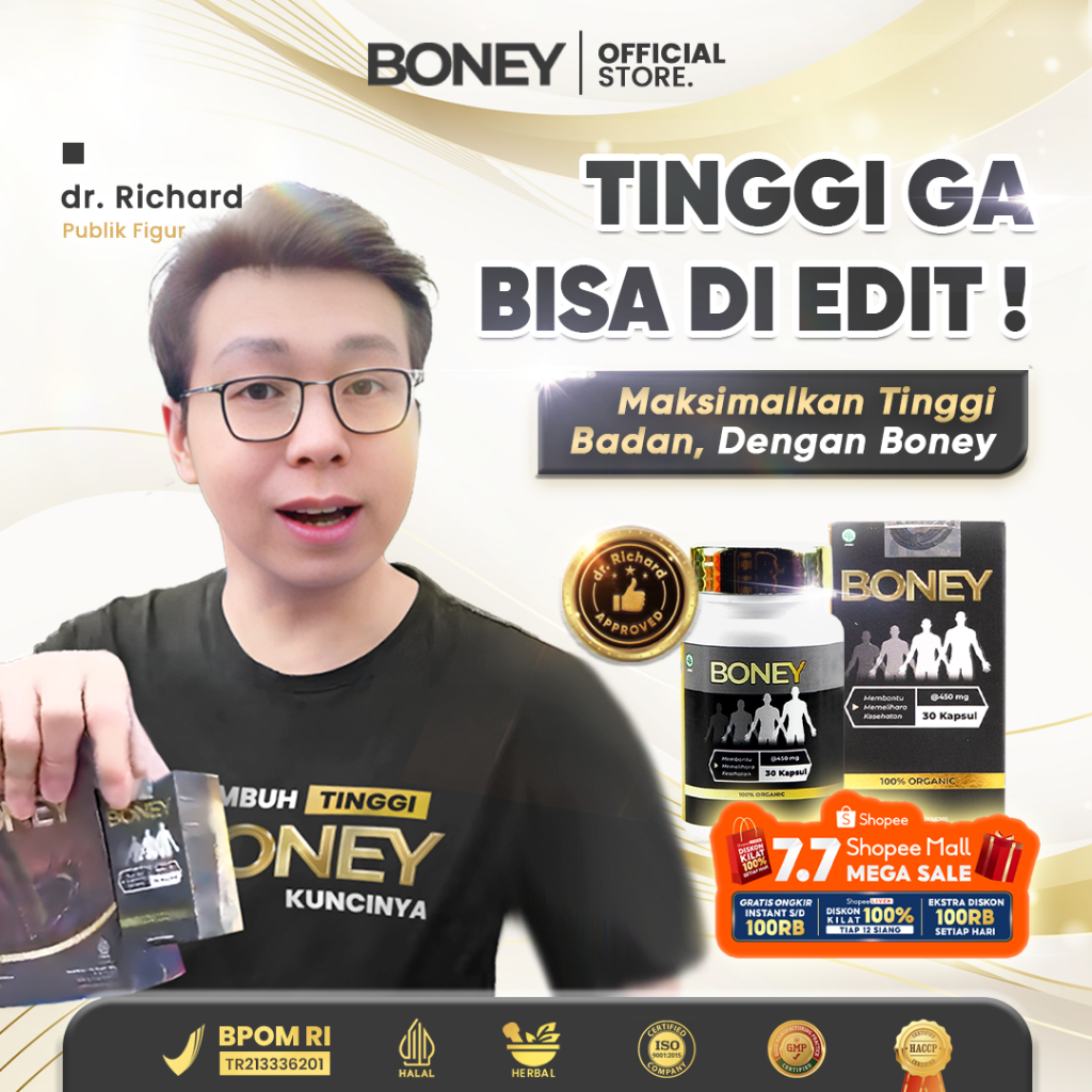 Jual BONEY KAPSUL PENINGGI HERBAL NAIK 5 15 CM BANTU TINGGIIN BADAN