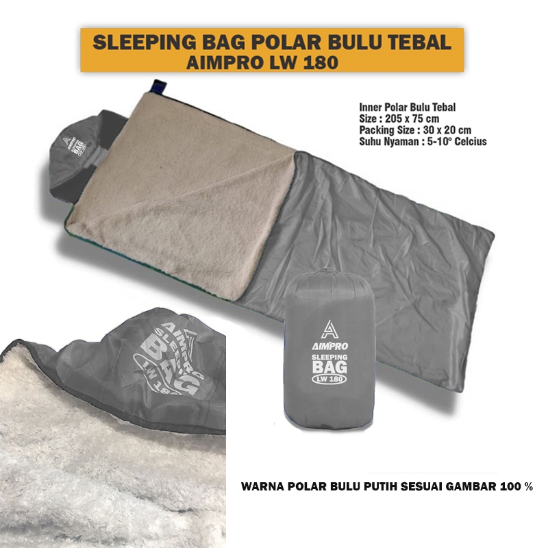 Jual AIMPRO SLEEPING BAG POLAR BULU TEBAL SB BULU TEBAL SLEEPING