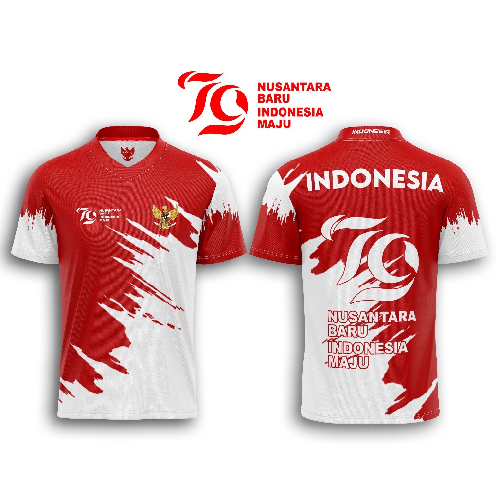 Jual Kaos Jersey Hut Ri Kemerdekaan Indonesia Fullprinting Shopee