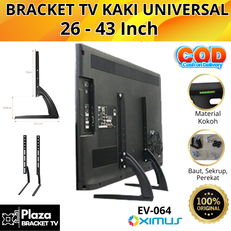 Jual Oximus EV64 Bracket TV Stand Kaki 26 43 Universal Braket