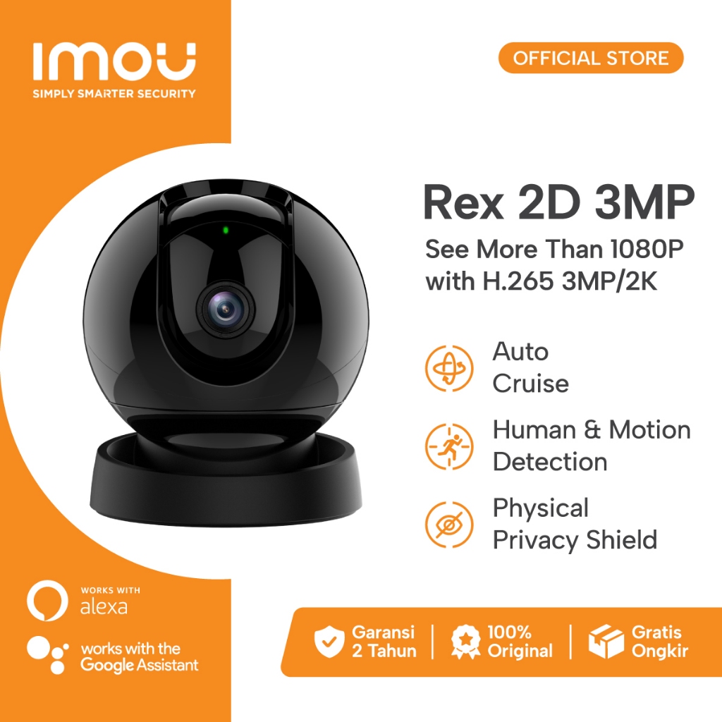 Jual IMOU Rex 2D 3MP Smart IP Camera CCTV Wi Fi Indoor H 265 Wi Fi