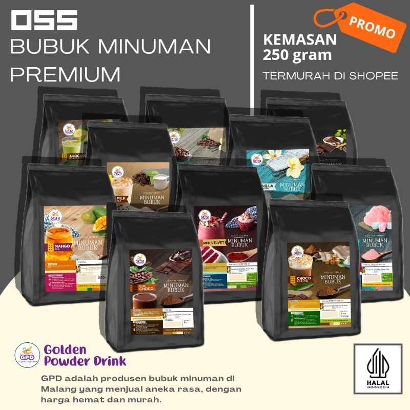 Jual GPD Golden Powder Drink Bubuk Minuman PREMIUM Aneka Rasa 250 Gr