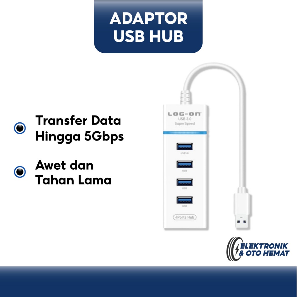 Jual LOG ON USB Hub Konektor USB A To USB A 4 Port High Speed Elektro