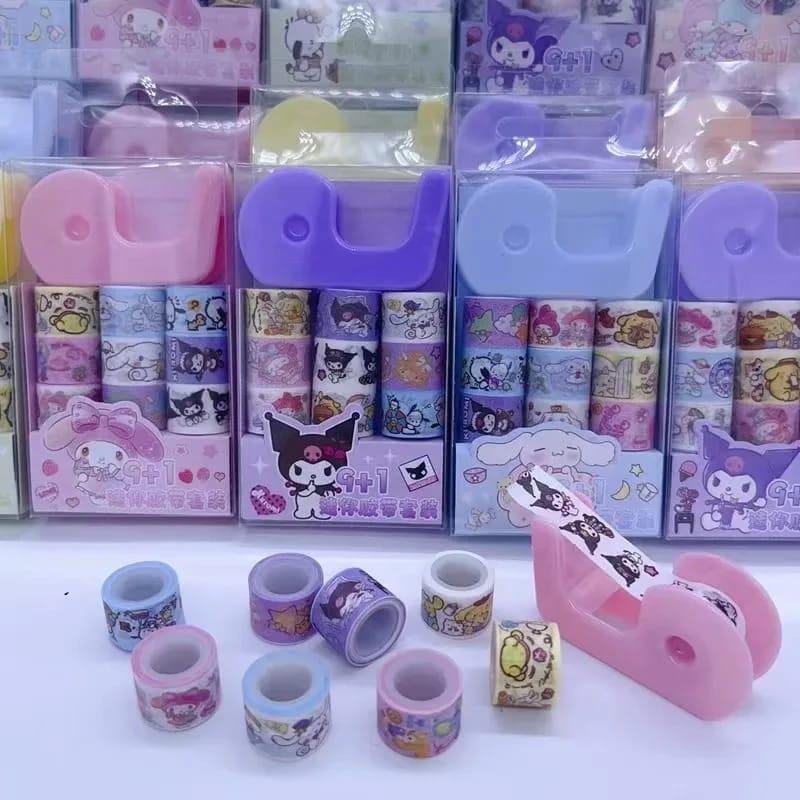 Jual Lh Washi Tape Sanrio Lucu Selotip Kuromi Sanrio Free Dispenser