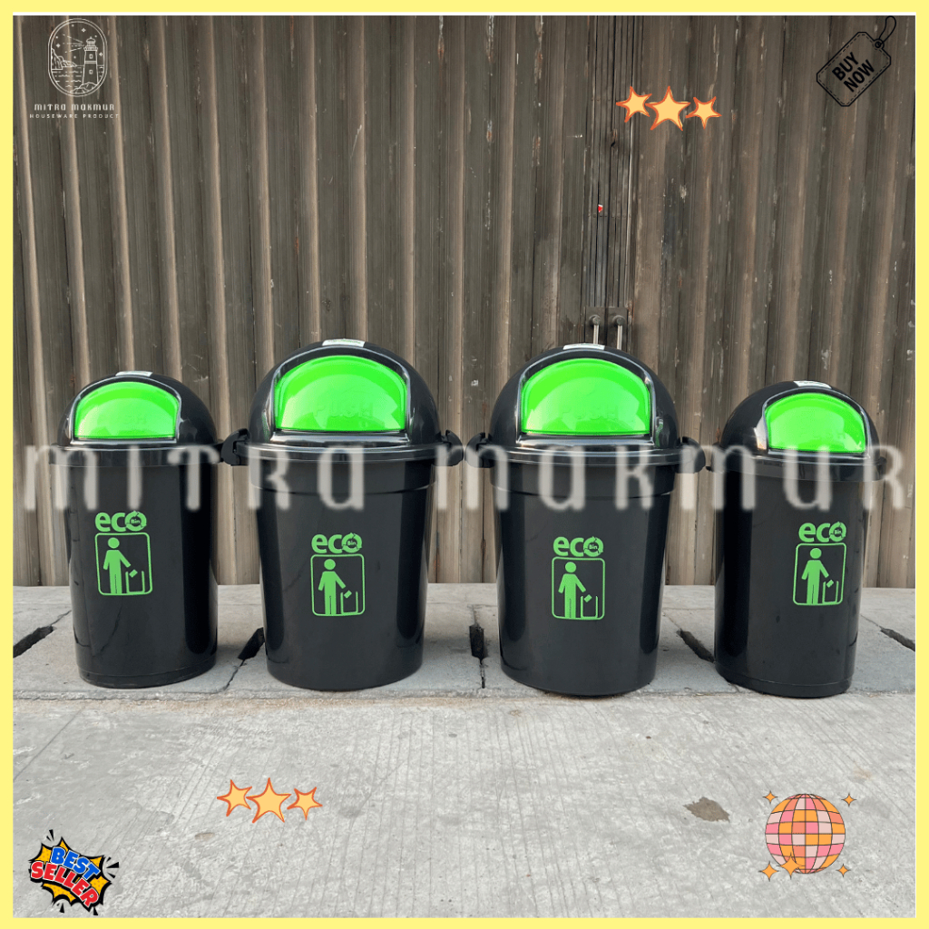 Jual TEMPAT SAMPAH ECO DUSTBIN 80 LITER ATARI GREEN LEAF TONG SAMPAH