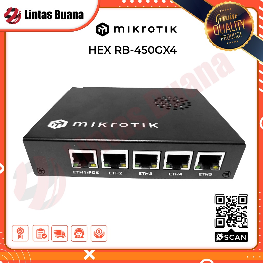 Jual Mikrotik RB450Gx4 Router Indoor RB 450GX4 RB 450GX4 Rb450