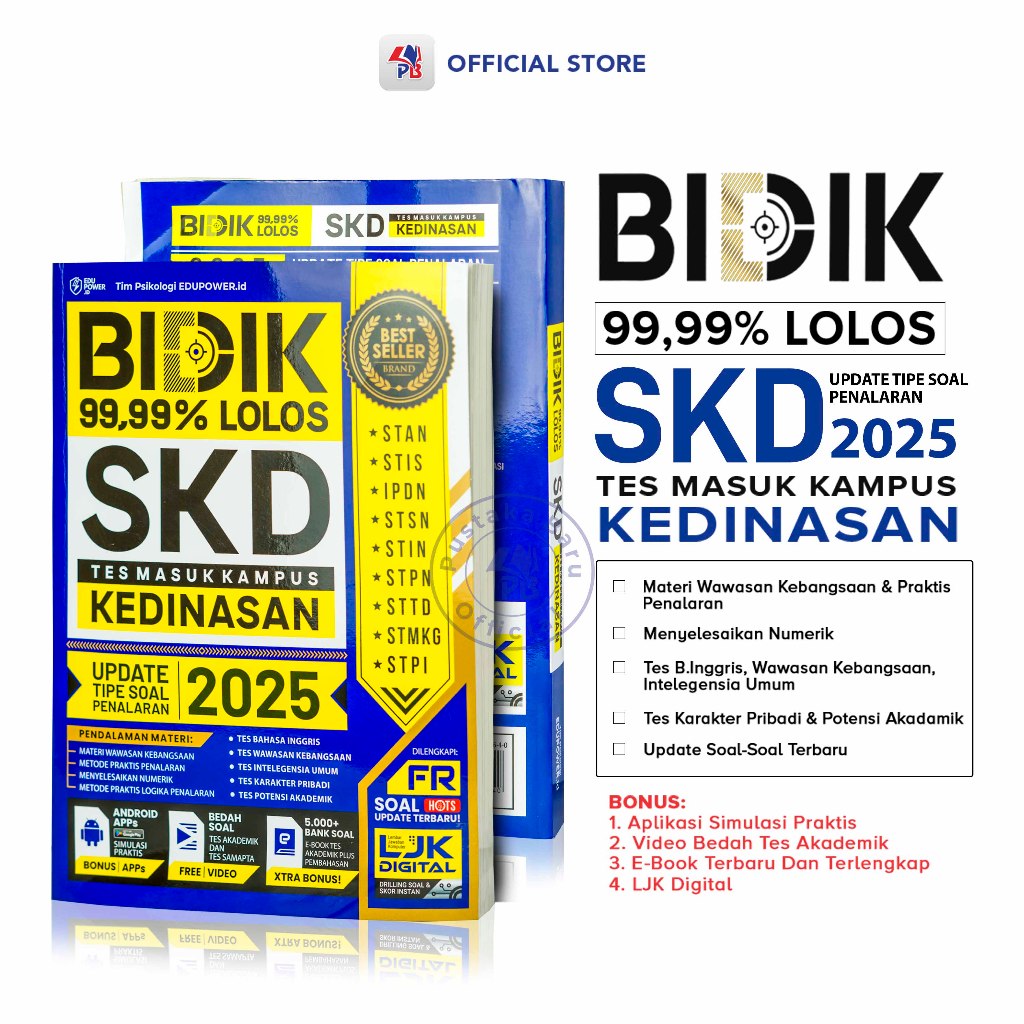 Jual Buku Tes SKD Kedinasan 2025 Bidik 99 99 Lolos SKD Kedinasan