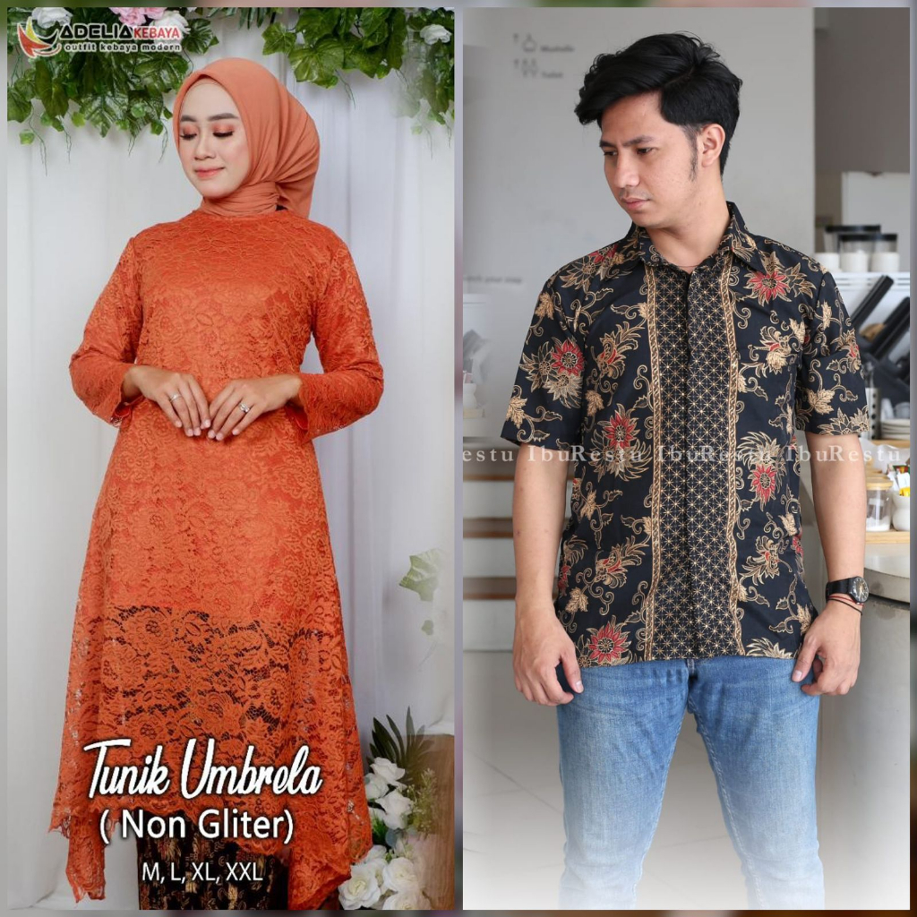 Jual Ade Couple Kemeja Dan Kebaya Tunik Umbrella Kebaya Modern