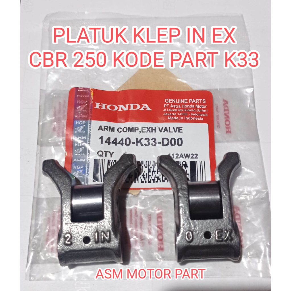 Jual Platuk Klep Rocker Arm Valve In Ex Cbr Kode Par K Shopee