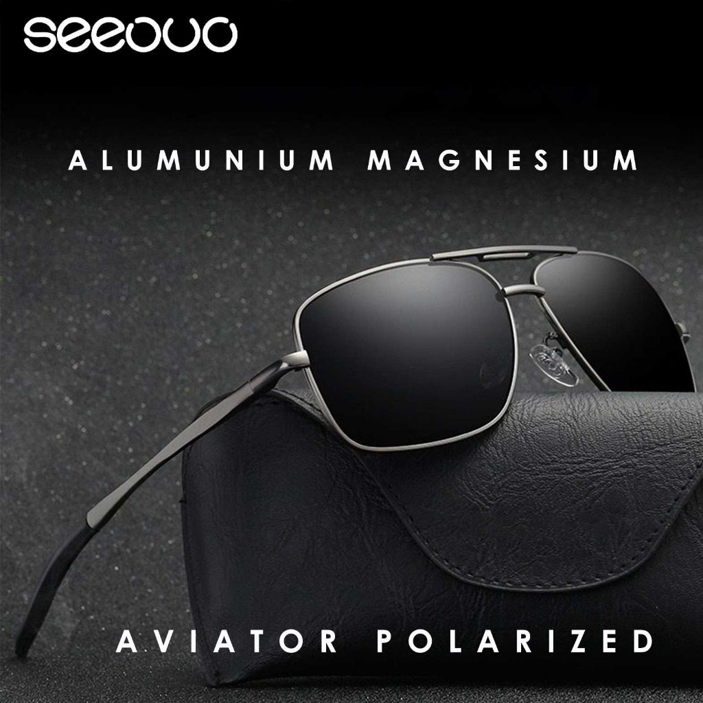 Jual Seeouo Kacamata Hitam Sunglasses Polarized Anti Silau Alumunium