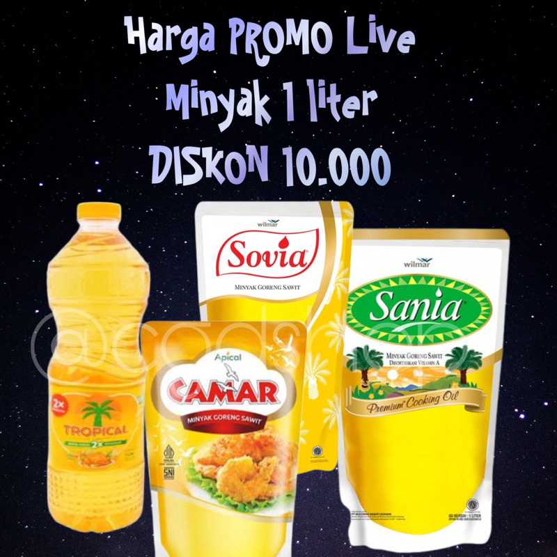 Jual Minyak Goreng Sania Liter Minyak Sania Tropical Live Shopee