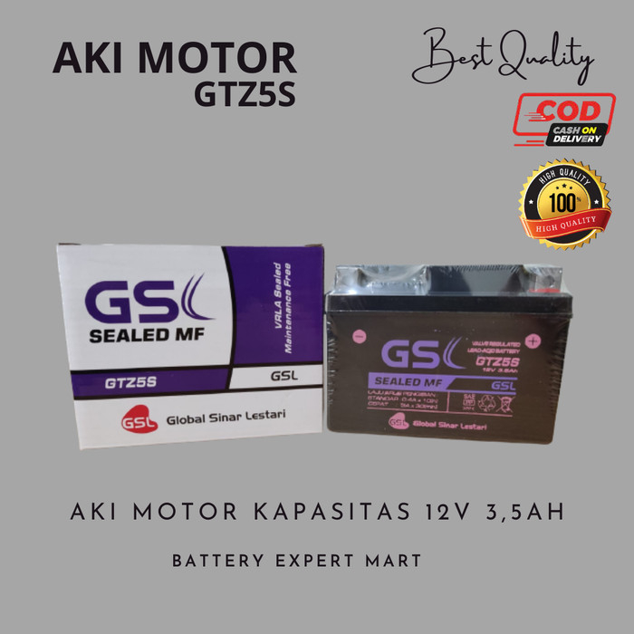 Jual Aki Motor GS Astra Aki Kering GTZ5S MF Untuk Segala Jenis Motor