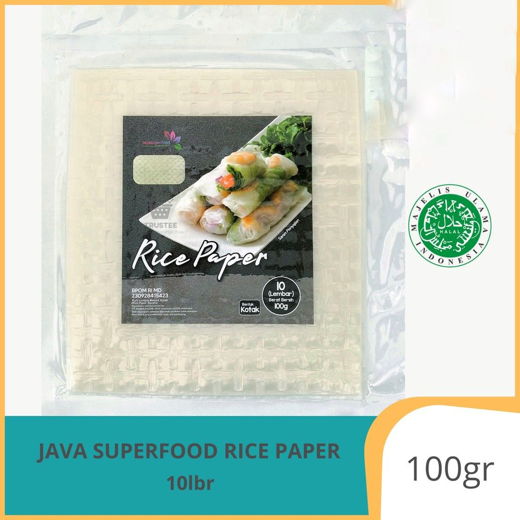 Jual JAVA SUPER FOOD RICE PAPER KULIT LUMPIA KOTAK 10 LEMBAR HALAL