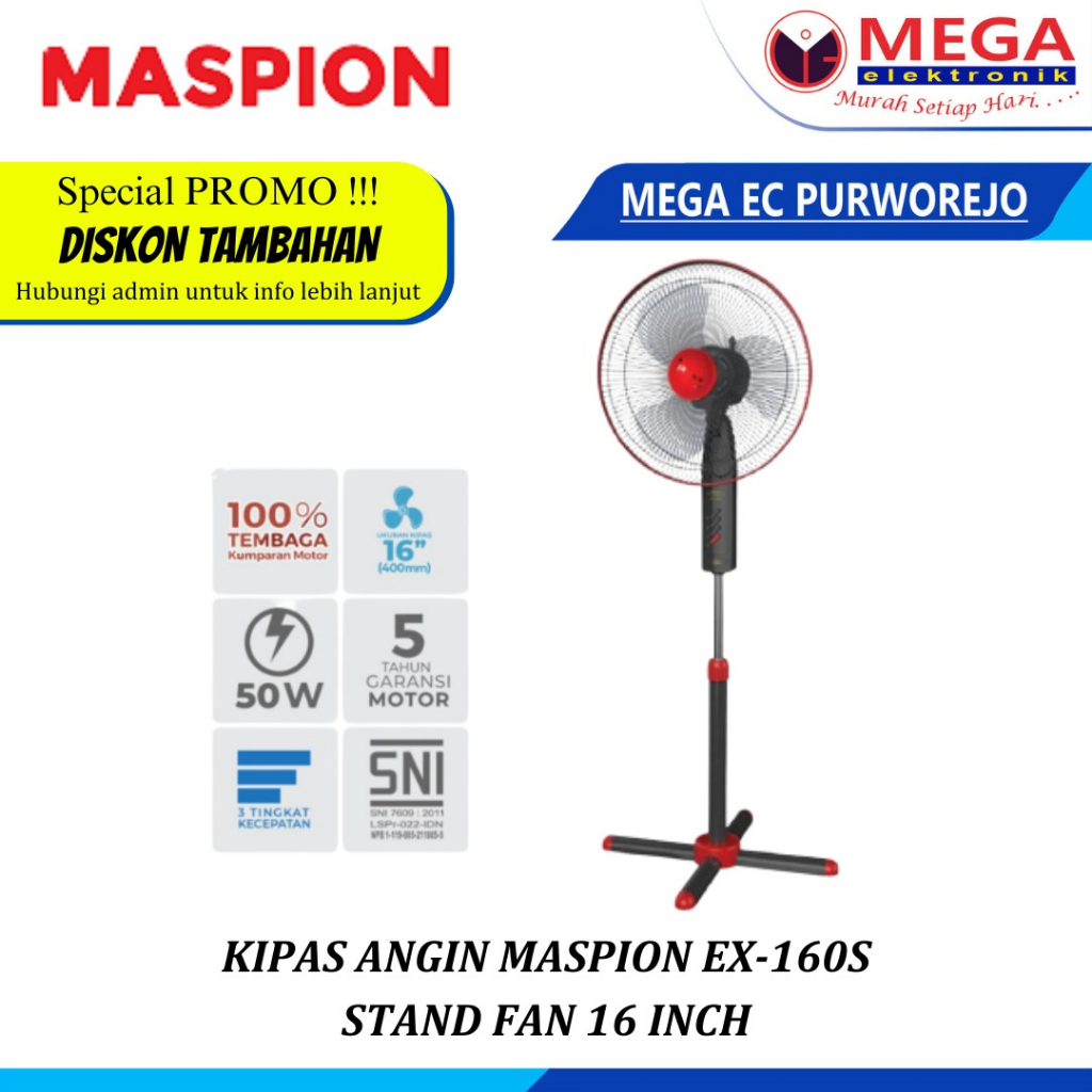 Jual Kipas Angin Maspion Ex S Stand Fan Inch Shopee Indonesia