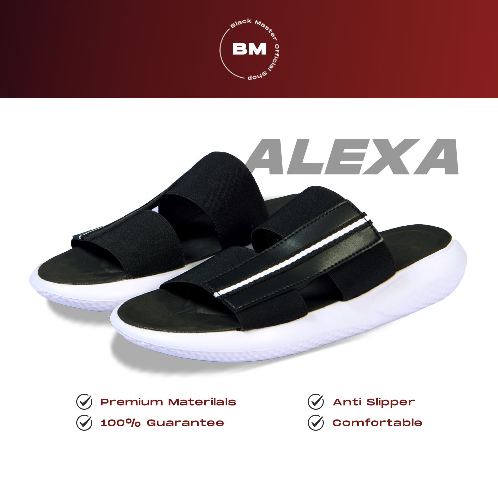 Jual Black Master Sandal Slop Slide Pria Original Pylon Alexa Shopee