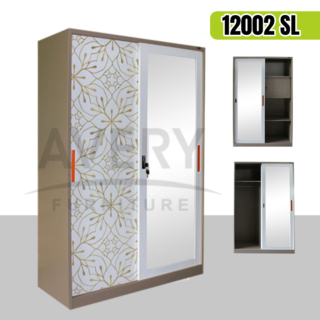 Jual LEMARI BESI 2 PINTU SLIDING 120cm KOKOH ANTI RAYAP Shopee Indonesia