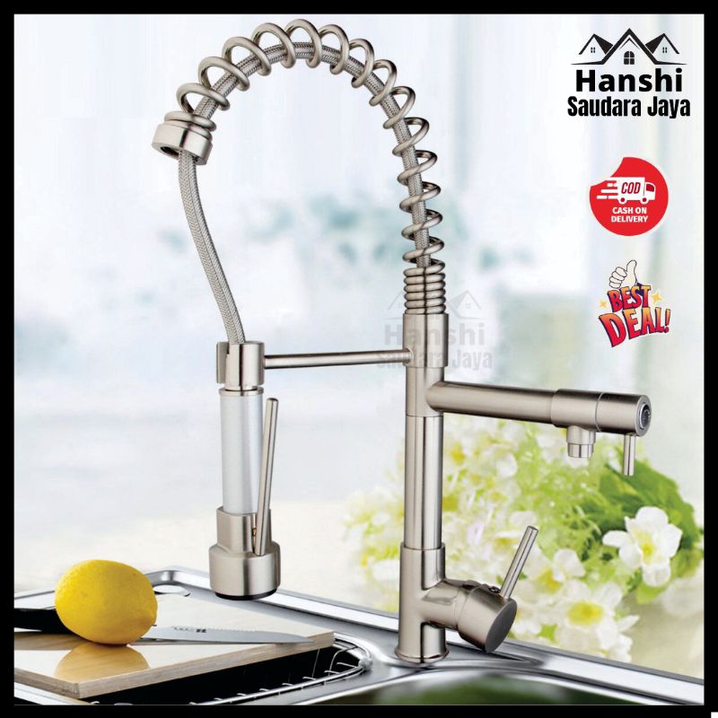 Jual Kran Cuci Piring Flexible Kran Dapur Panas Dingin Kitchen Sink