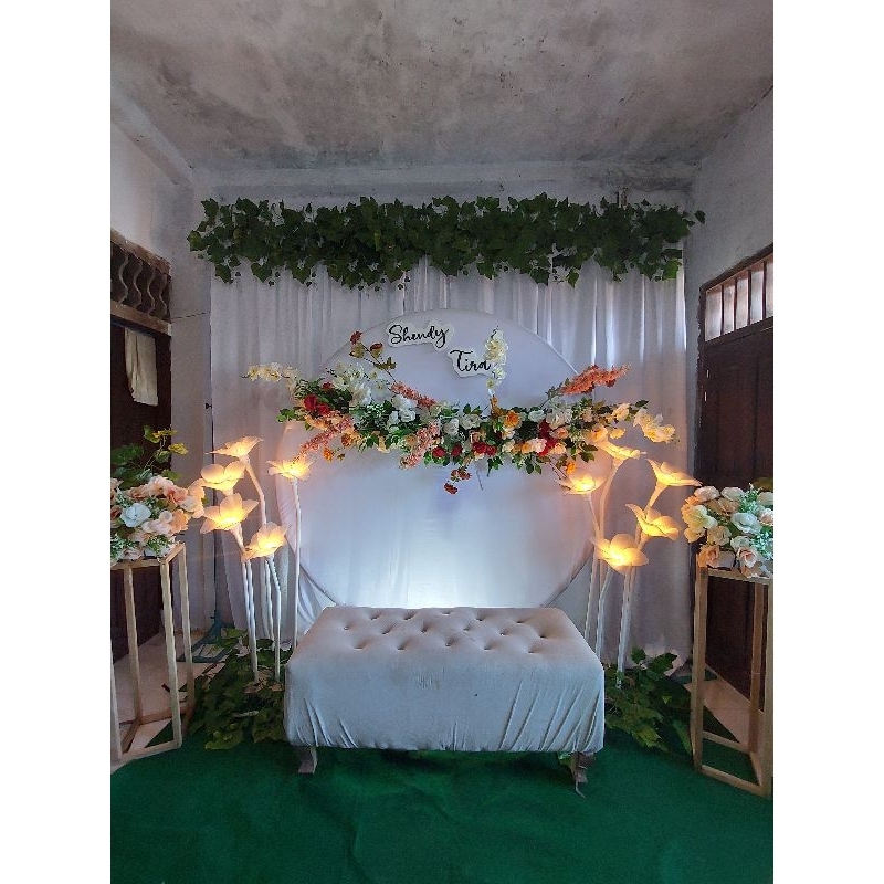 Jual Backdrop Dekorasi Lamaran Akad Dll Shopee Indonesia