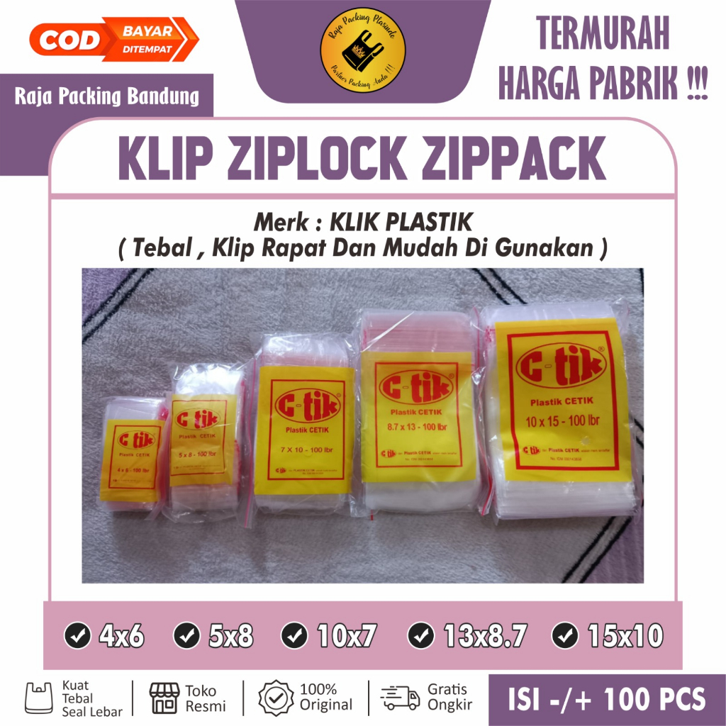 Jual Plastik Klip Ziplock Zippack Uk X X X X X