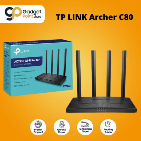 Jual Unik TP Link AC1900 Wi Fi Router Dual Band MU MIMO Archer C80