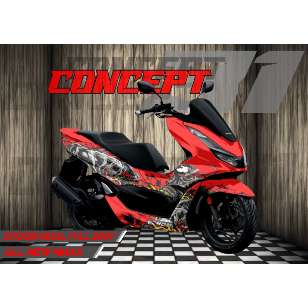 Jual Decal Sticker Honda Pcx Full Body Variasi Motif Venom