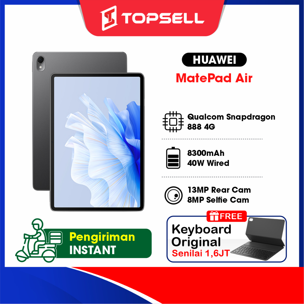 Jual Huawei Mate Pad Air 8 128GB Free Keyboard Garansi Resmi 1 Tahun