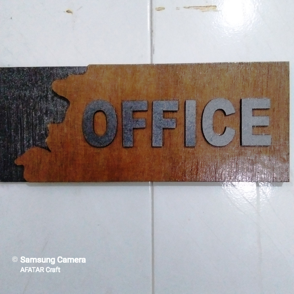 Jual Tulisan Office Kayu Timbul Ruang Kantor Unik D Wood Signboard