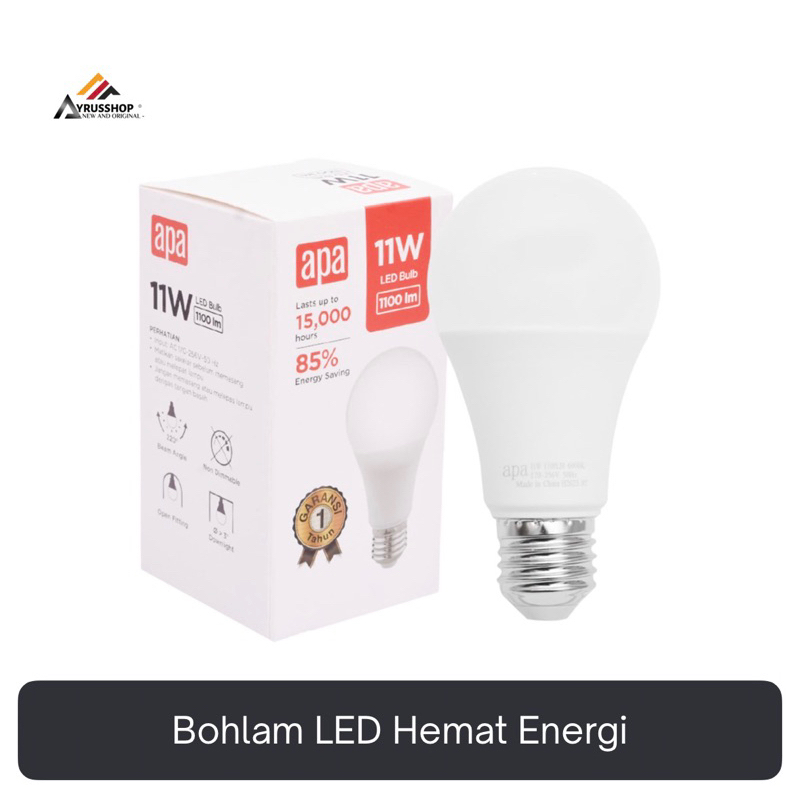 Jual Bohlam Lampu Led Watt Apa Hemat Energi Fitting Standart E