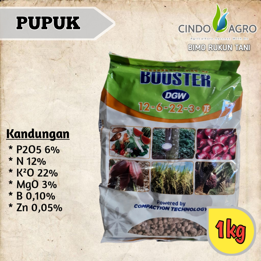 Jual Pupuk Majemuk NPK Boster DGW 12 6 22 3 TE 1kg Shopee Indonesia