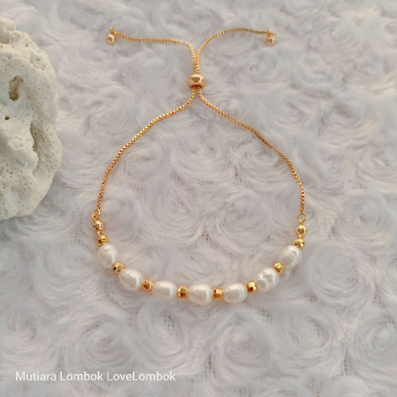 Jual Gelang Serut Terbaru Mutiara Asli Lombok Gelang Fashion Korea