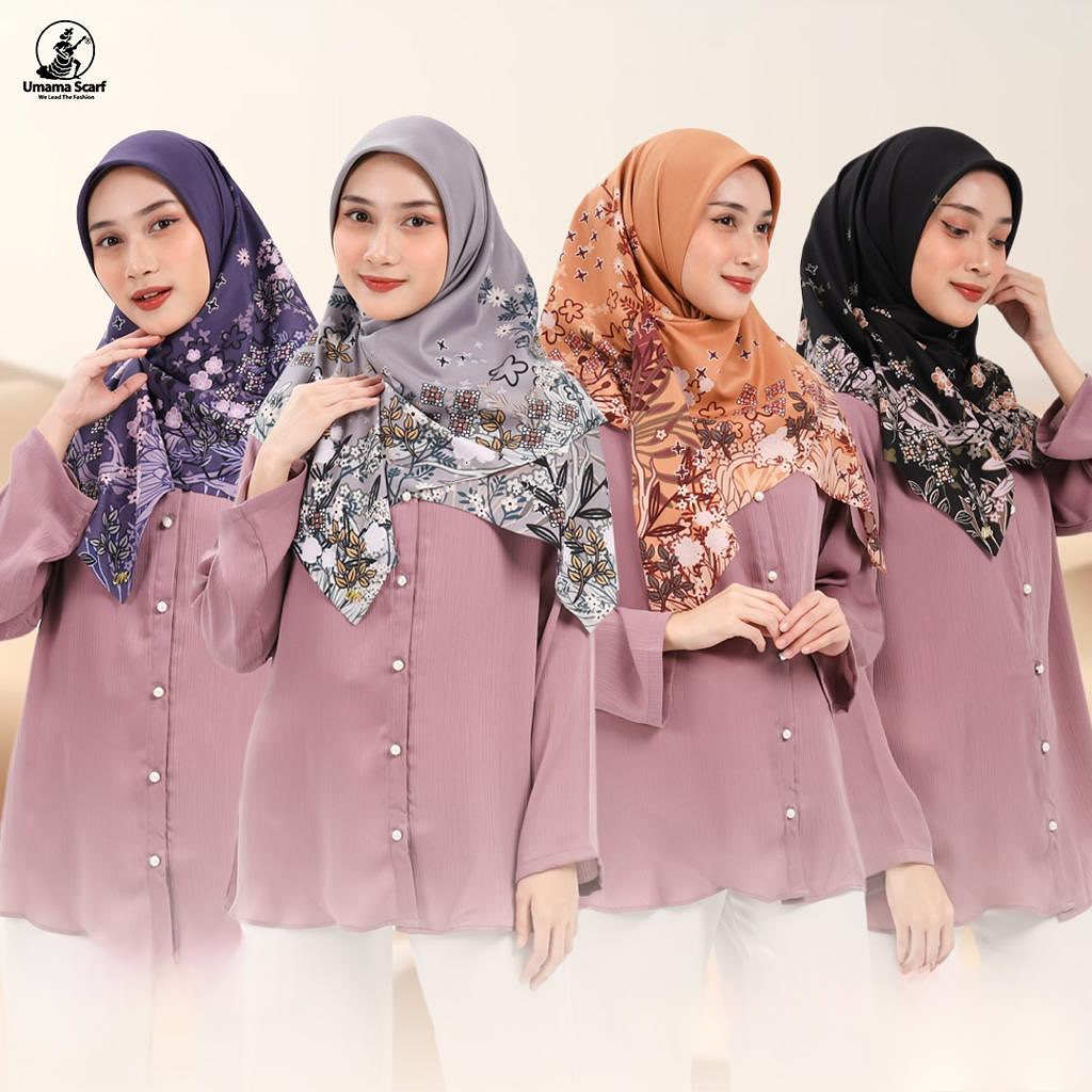 Jual Hijab Segi Empat Elegan Voal Miracle Motif By Umama Shopee Indonesia