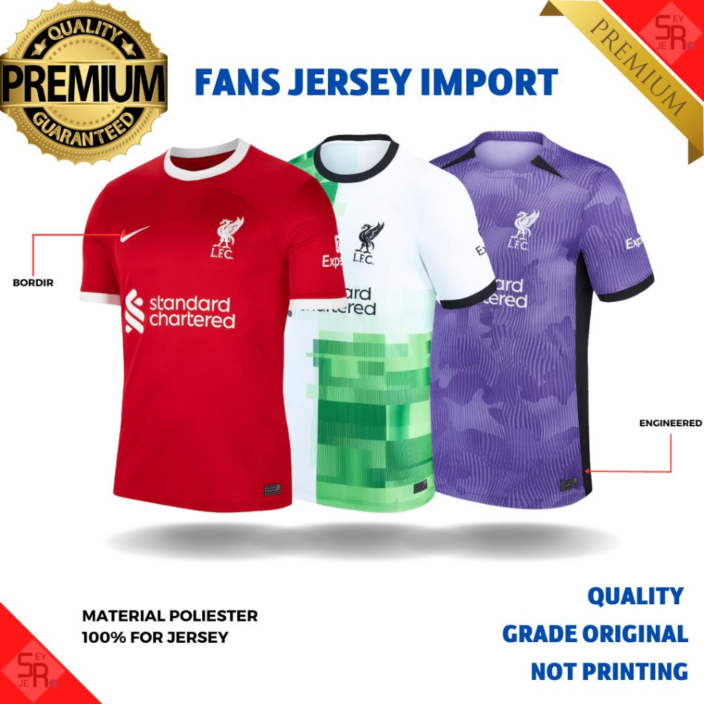 Jual Fans Jersey Liverpool Sepak Bola Home Away Rd Third