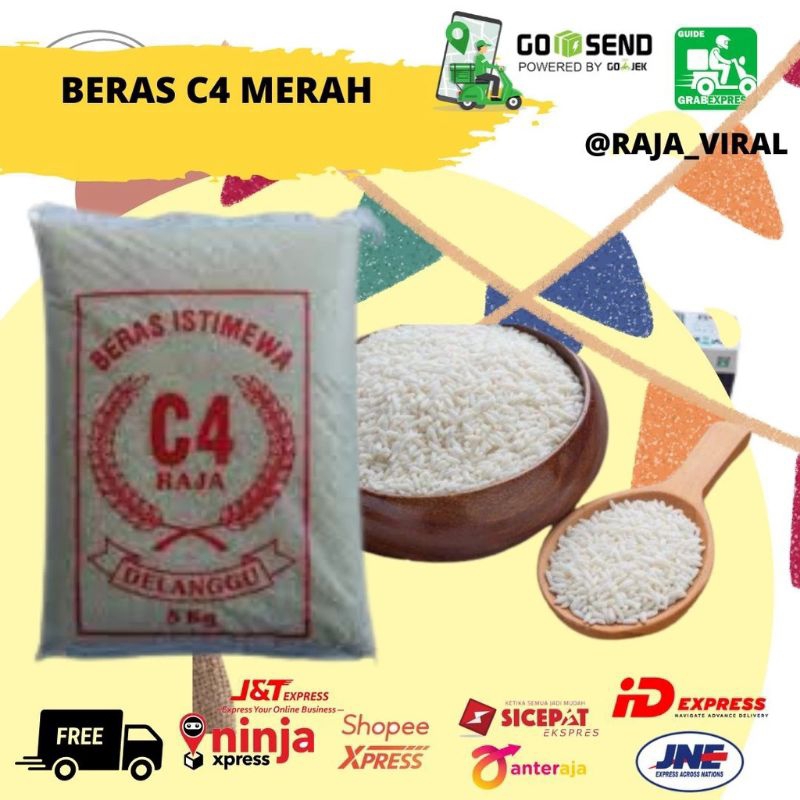 Jual Beras Kemasan Kg C Merah Rojolele Shopee Indonesia