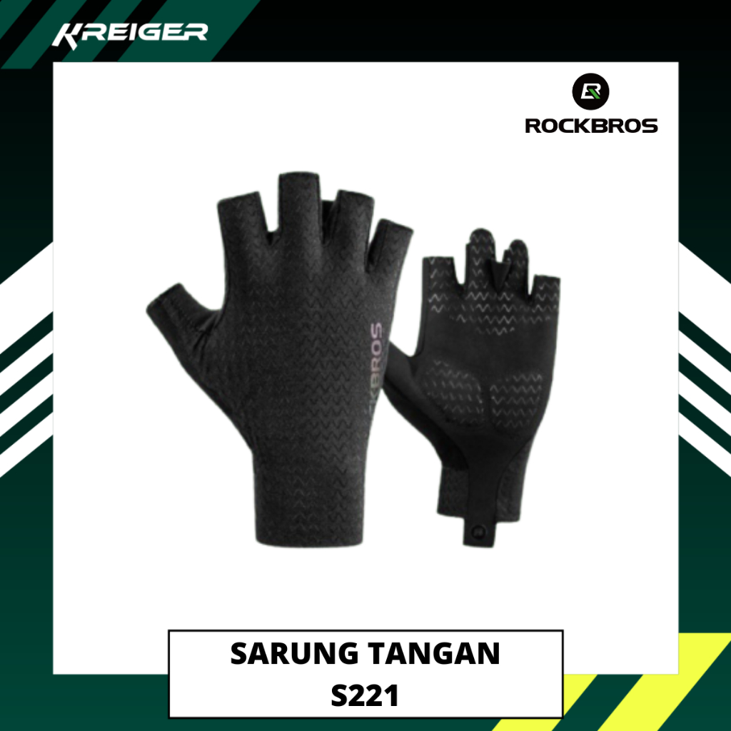 Jual Sarung Tangan Rockbros S221 Hand Glove Half Finger Pelindung