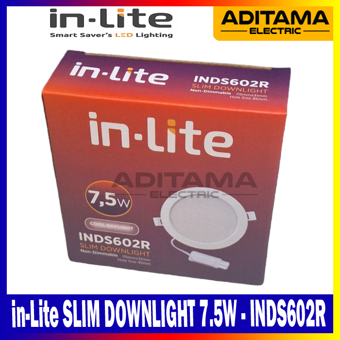 Jual IN LITE INLITE LAMPU PANEL LED PLAFON SLIM DOWNLIGHT 7 5 WATT