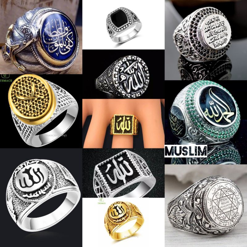 Jual Cincin Pria Lafadz Allah Islam Muslim Religi Series Shopee Indonesia