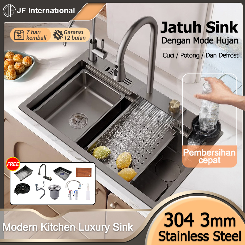 Jual Stainless Steel Minimalist Style Sink Wastafel Dengan Keran Yang