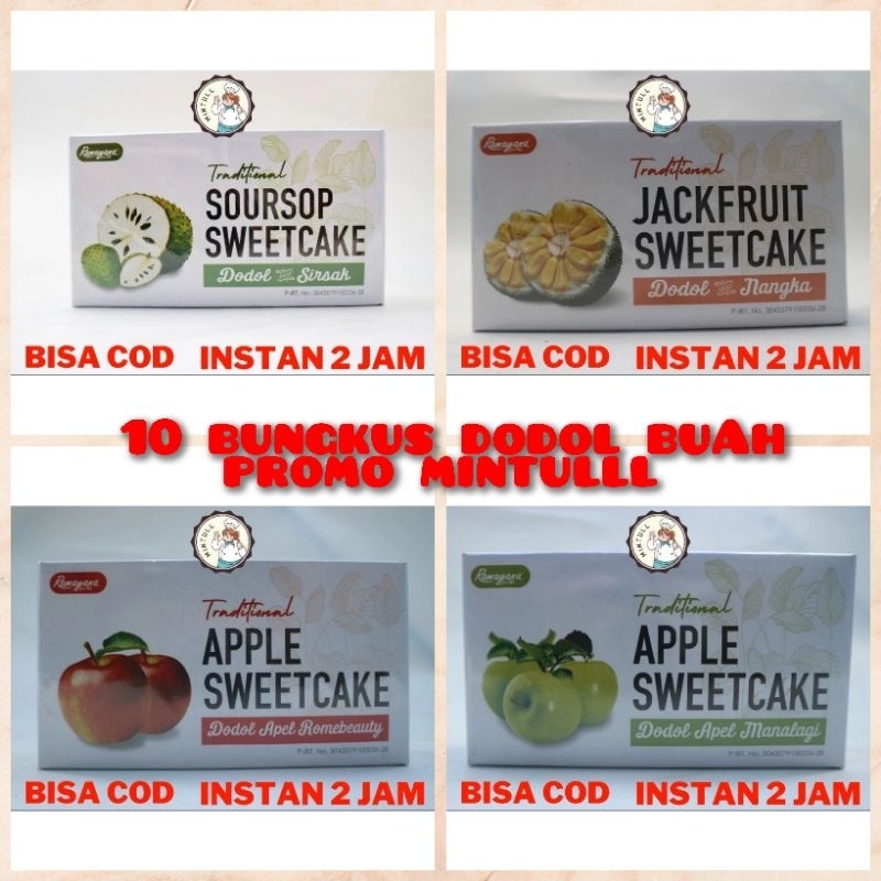 Jual Paket Hemat Bungkus Camilan Dodol Buah Sweetcake Apel