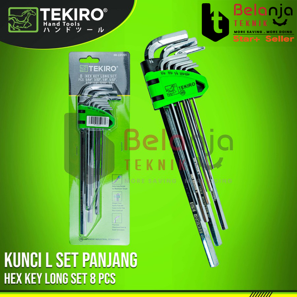 Jual Tekiro Kunci L Set Panjang Pcs Inch Hex Key Long Pcs